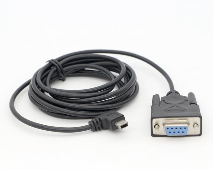 CUSTOM 90 grados ángulo derecho Mini B USB a la mujer DB9 RS232 Cable serie 6