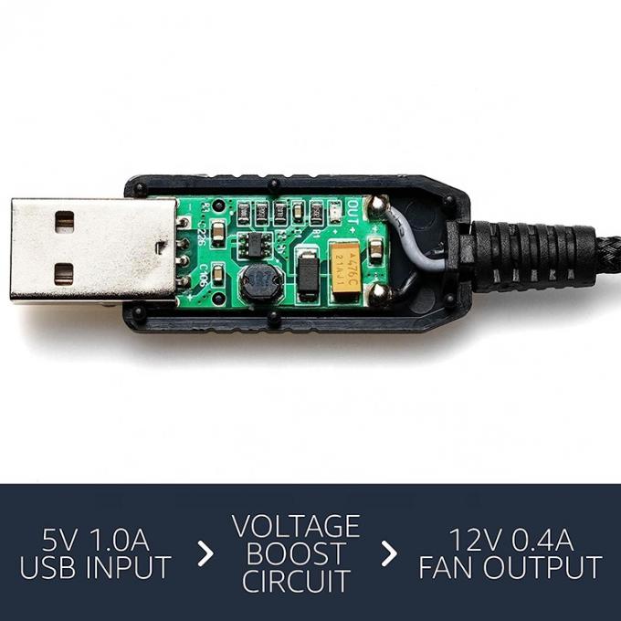 12V Step UP Boost USB a 3 pin 4 pin PWM PC ventilador encendido OFF Cable del adaptador de alimentación del interruptor 1