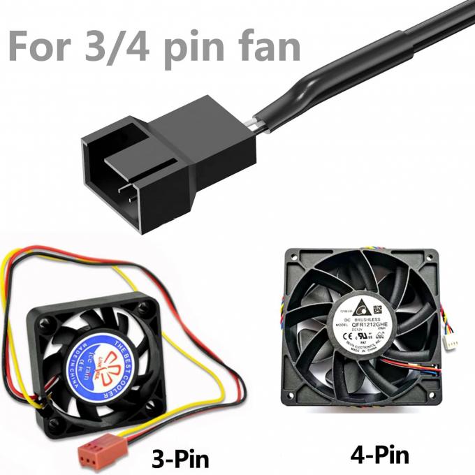 Adjustable USB 5V Step up Boost a DC 12V 3 pin 4 pin Conector de velocidad del ventilador Controlador de velocidad del ventilador Cable de adaptador de alimentación para PC 4