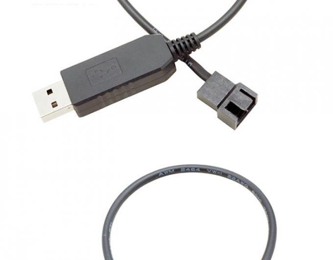 USB de 5V a 12V Voltage Step Up 3 pin y 4 pin Cable de adaptador de alimentación de ventilador de PC 4