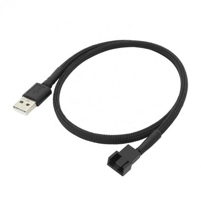 USB a 3 pin 4 pin Molex Femenino PWM 5V Cuerpo de ordenador Frescor de refrigeración del ventilador Adaptador de alimentación Conector de cable 5