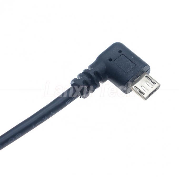 Micro V8 portátil de 90 grados en ángulo recto Micro V8 a USB Conector femenino OTG Cable de adaptador para teléfono portátil 3