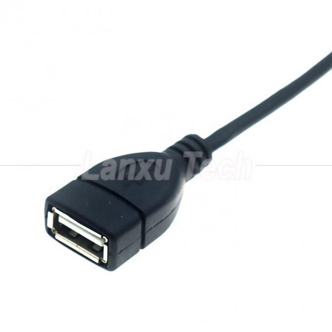 Micro V8 portátil de 90 grados en ángulo recto Micro V8 a USB Conector femenino OTG Cable de adaptador para teléfono portátil 2