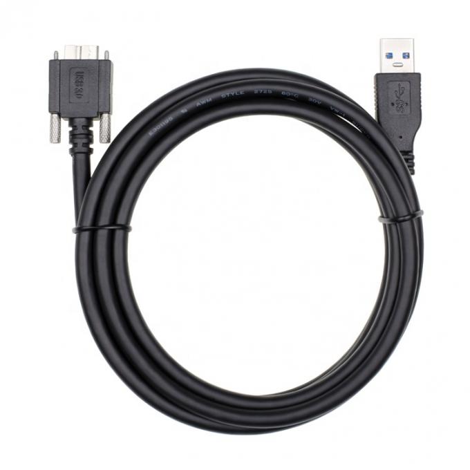 Super velocidad de datos 5Gbps Panel de bloqueo de tornillo Monte Micro B 3.0 a USB 3.0 Un cable de extensión 1