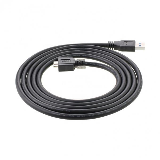 Super velocidad de datos 5Gbps Panel de bloqueo de tornillo Monte Micro B 3.0 a USB 3.0 Un cable de extensión 5