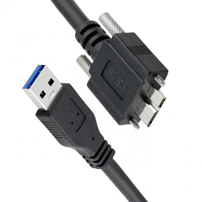 Super velocidad de datos 5Gbps Panel de bloqueo de tornillo Monte Micro B 3.0 a USB 3.0 Un cable de extensión 4
