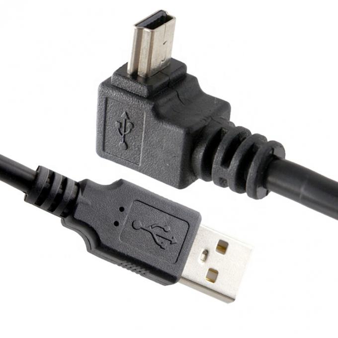 OEM derecha izquierda arriba abajo ángulo de 90 grados MINI cable USB para PS3 controlador MP3 cámara 2