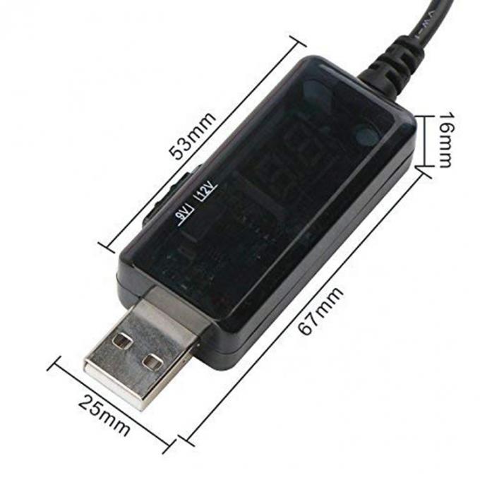 Display LED Multi Compatible Voltage Set Up Booster 5V a 9V 12V USB a cable de cargador de corriente continua 4