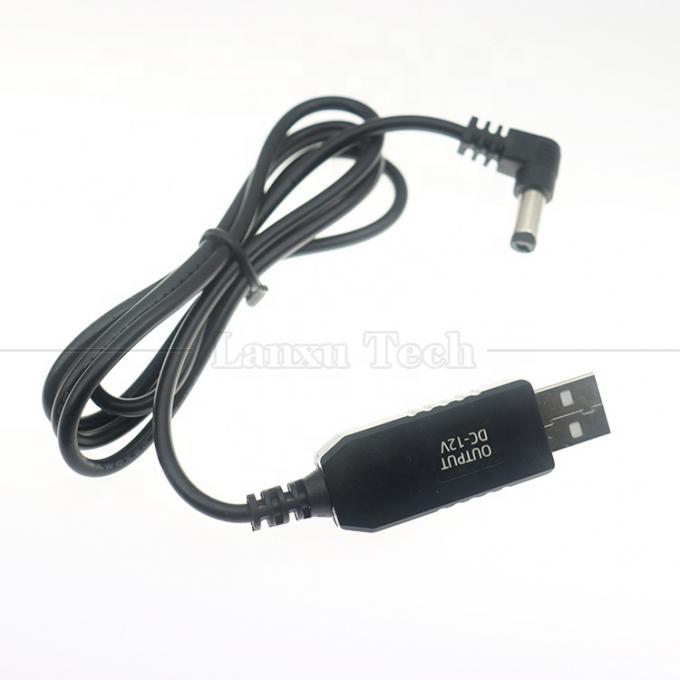 12V Booster USB 5V a 12V Ángulo de 90 grados 5.5x2.1 mm Cable de conexión para el router Wifi 3