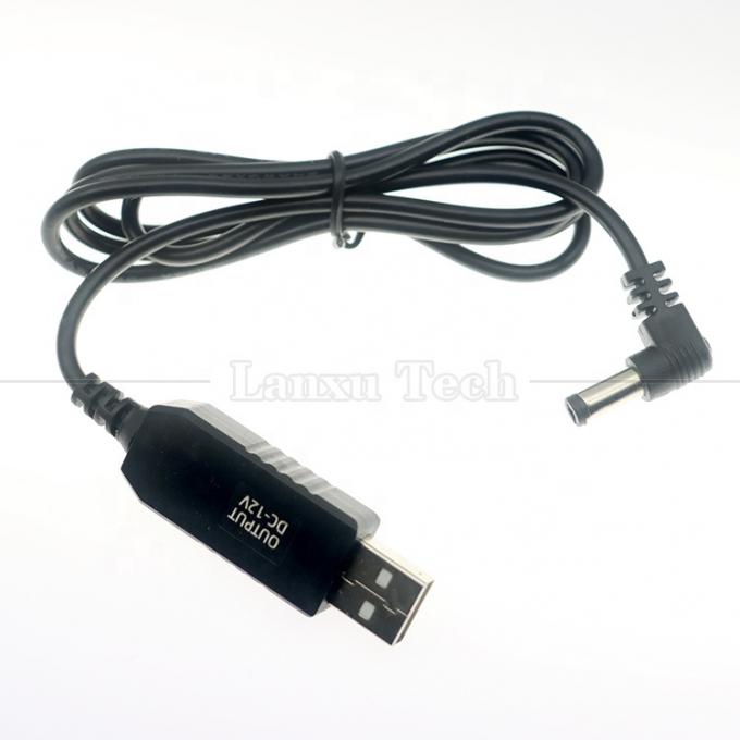 12V Booster USB 5V a 12V Ángulo de 90 grados 5.5x2.1 mm Cable de conexión para el router Wifi 2