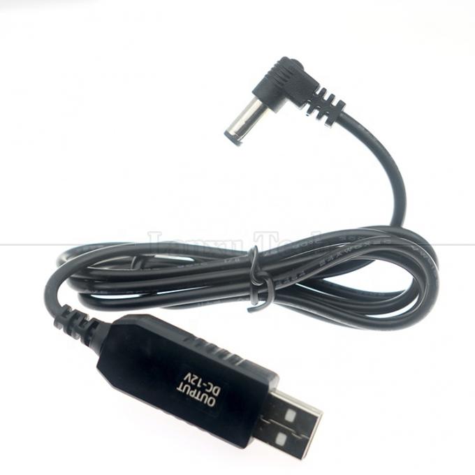 12V Booster USB 5V a 12V Ángulo de 90 grados 5.5x2.1 mm Cable de conexión para el router Wifi 6