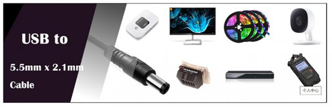 Múltiples funciones 5V USB a 12V 9V DC 5.5x2.1mm Boost Configurar el convertidor de energía Cable USB para Wifi Router Lámpara de altavoz 2