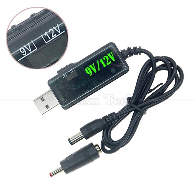 1m Drok 5V USB para impulsar 9V 12V Step Up Multi Output DC Converter Cable para el módem del router 3