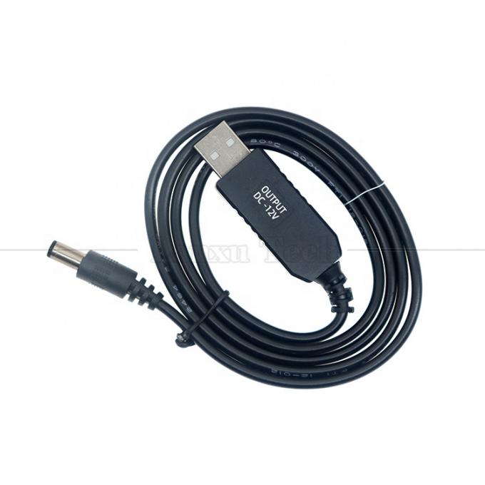 Múltiples funciones 5V USB a 12V 9V DC 5.5x2.1mm Boost Configurar el convertidor de energía Cable USB para Wifi Router Lámpara de altavoz 6