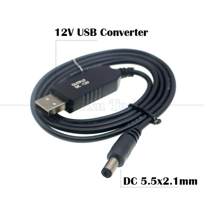 Venta caliente 5V USB a 9V 12V convertidor de salida de corriente continua refuerzo Wifi Modem Router cable de alimentación 5