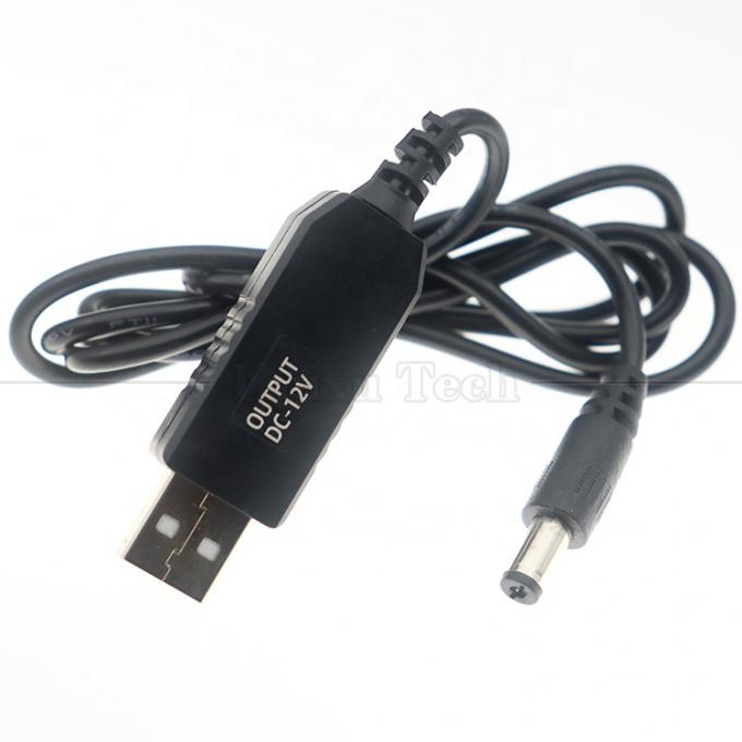 Venta caliente 5V USB a 9V 12V convertidor de salida de corriente continua refuerzo Wifi Modem Router cable de alimentación 4
