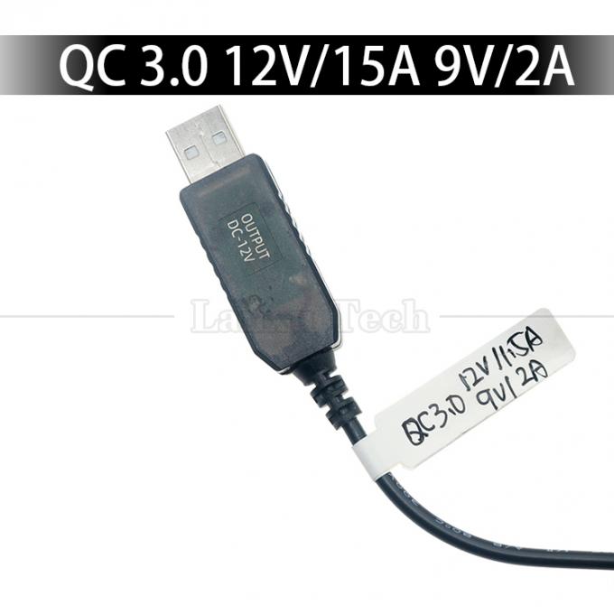 QC3.0 QC2.0 QC Carga de gran salida 12V 1.5A 9V 2A 5V a 12V Cable de cargador USB para la banda LED del enrutador 4