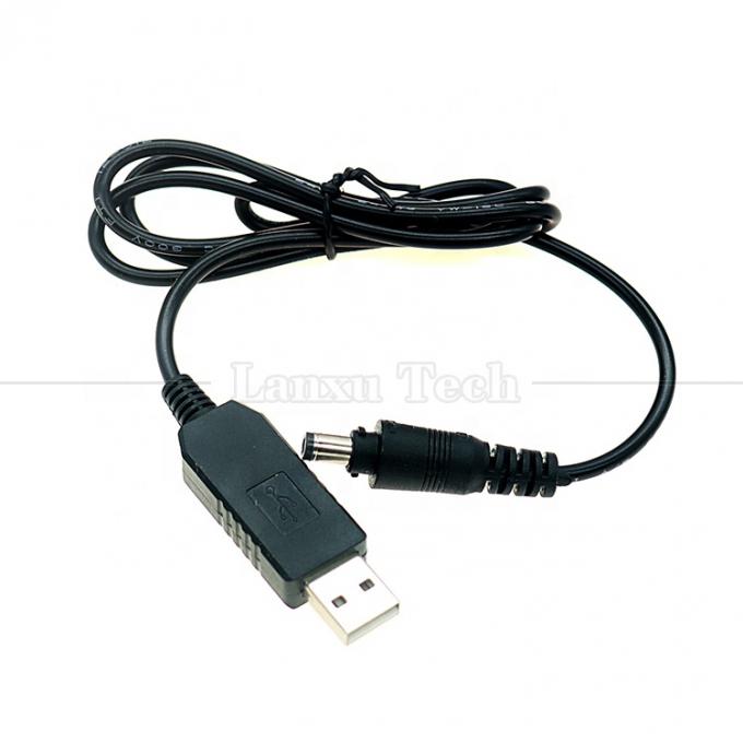 Alta calidad de 5V USB a 12V salida DC 5.5x2.1mm bloqueo Conector de refuerzo Configurar el cable de alimentación USB para lámparas de la tira de led 6