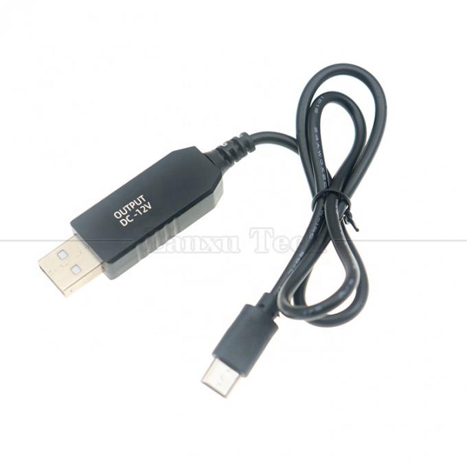 USB 5V a USB Tipo C 12V Convertidor de potencia de salida de refuerzo Cable de cargador de energía para esterillas de luz led 5