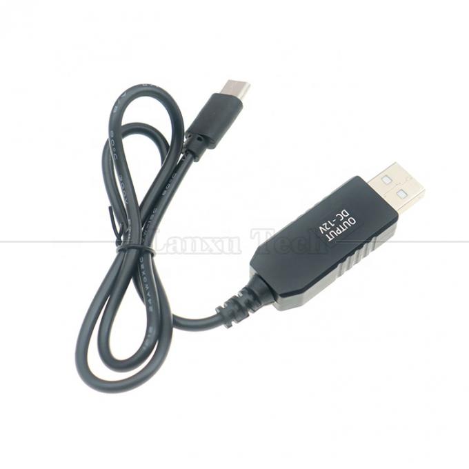 USB 5V a USB Tipo C 12V Convertidor de potencia de salida de refuerzo Cable de cargador de energía para esterillas de luz led 2