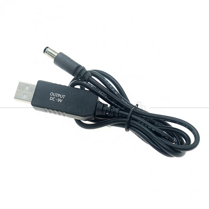 Refuerzo de alta calidad de 5V USB a 9V DC 5.5x2.1mm Convertidor Step Up Cable de cargador de energía para Wifi Router Modem 5