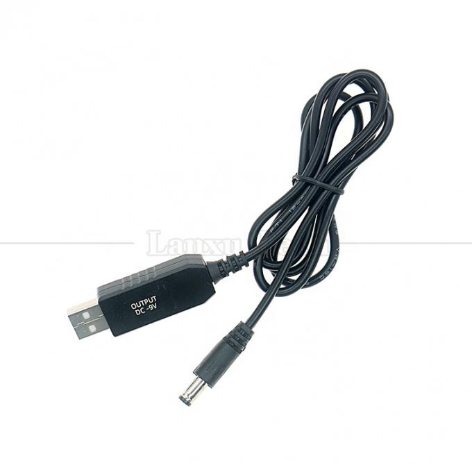 Refuerzo de alta calidad de 5V USB a 9V DC 5.5x2.1mm Convertidor Step Up Cable de cargador de energía para Wifi Router Modem 6