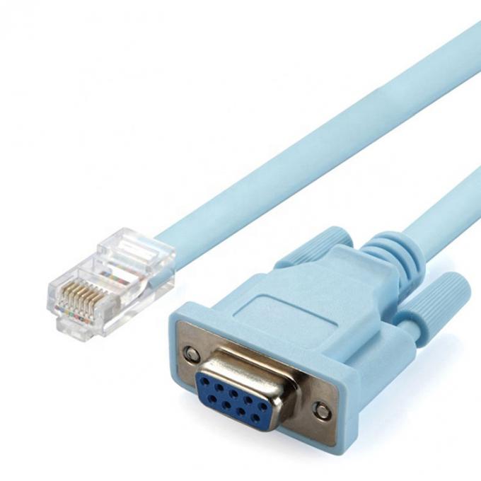 1.8M RS232 DB9 PIN Femenino a RJ45 Cable de consola de red para el interruptor de enrutador Cisco 1