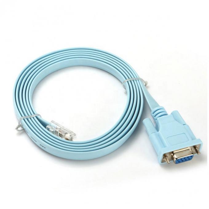 1.8M RS232 DB9 PIN Femenino a RJ45 Cable de consola de red para el interruptor de enrutador Cisco 2
