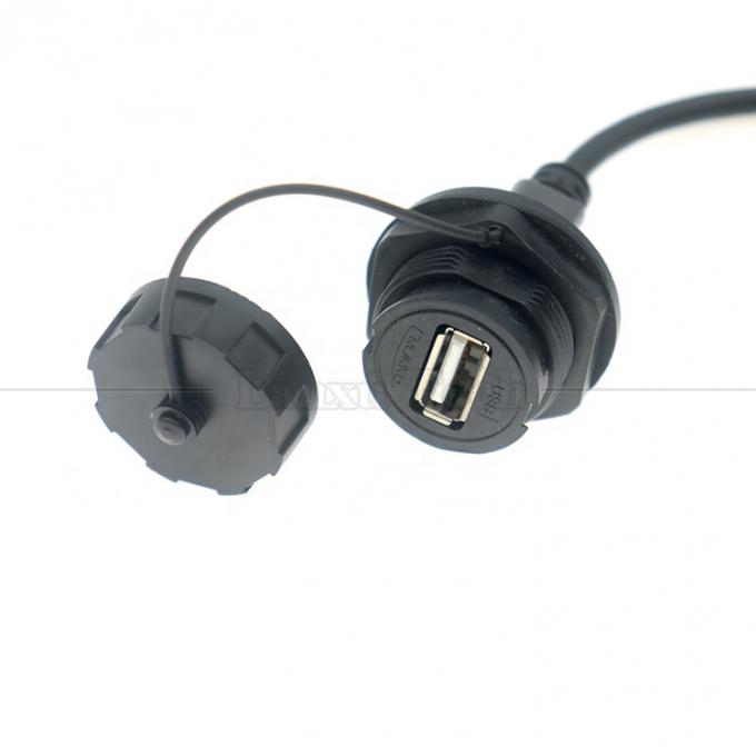 Cables de extensión de conector de puerto USB tipo A de panel masculino a femenino impermeable 4