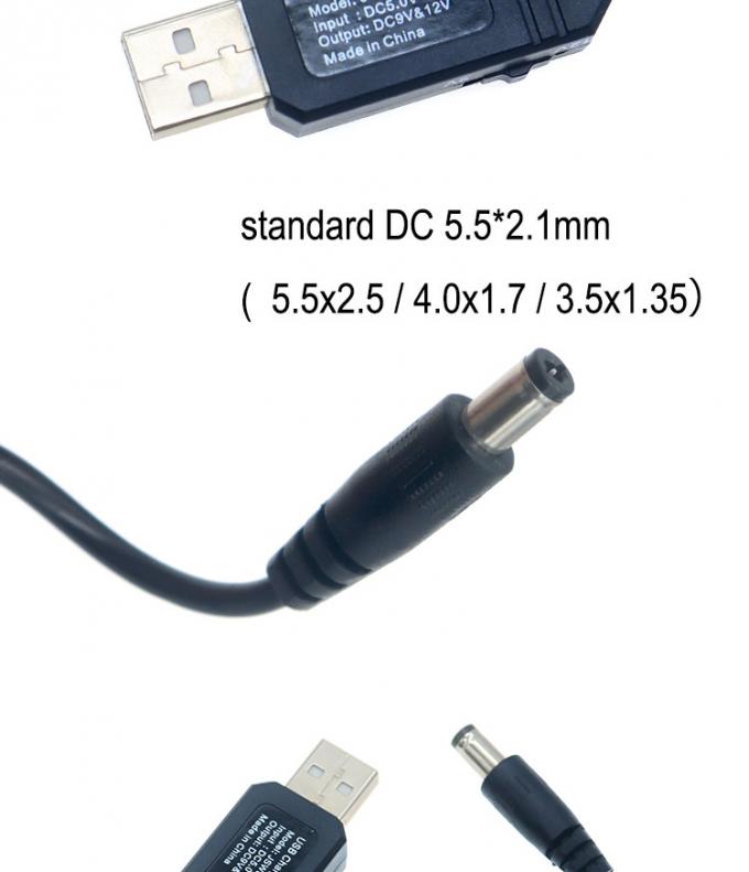 Cable de refuerzo de cable de corriente continua de alta calidad de USB 5v a 9v 12v para router 3