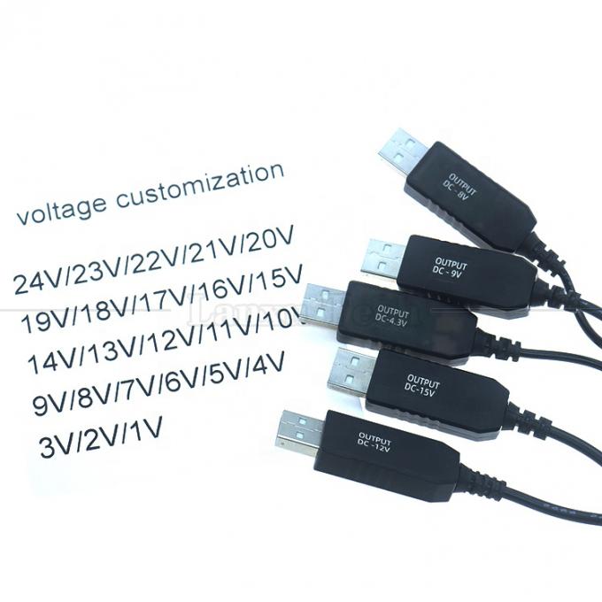 Tensión personalizada 15V 12V 10V 9V 4V 3V USB a DC Micro Tipo C Cable de cargador para el enrutador de la cámara Led Light Walkie Talkie GPS 1
