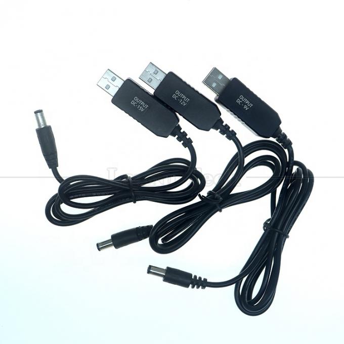 Tensión personalizada 15V 12V 10V 9V 4V 3V USB a DC Micro Tipo C Cable de cargador para el enrutador de la cámara Led Light Walkie Talkie GPS 2