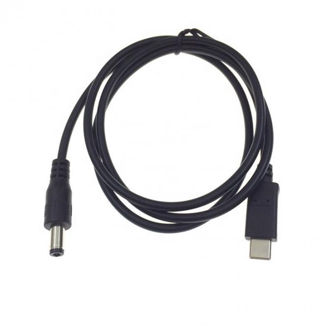 Carga rápida 20V 3A 65W USB Tipo C a 5.5mm X 2.1mm Cable de carga de energía DC PD para computadora portátil 1