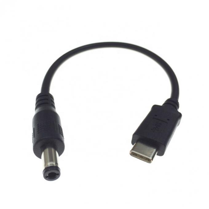 Carga rápida 20V 3A 65W USB Tipo C a 5.5mm X 2.1mm Cable de carga de energía DC PD para computadora portátil 4
