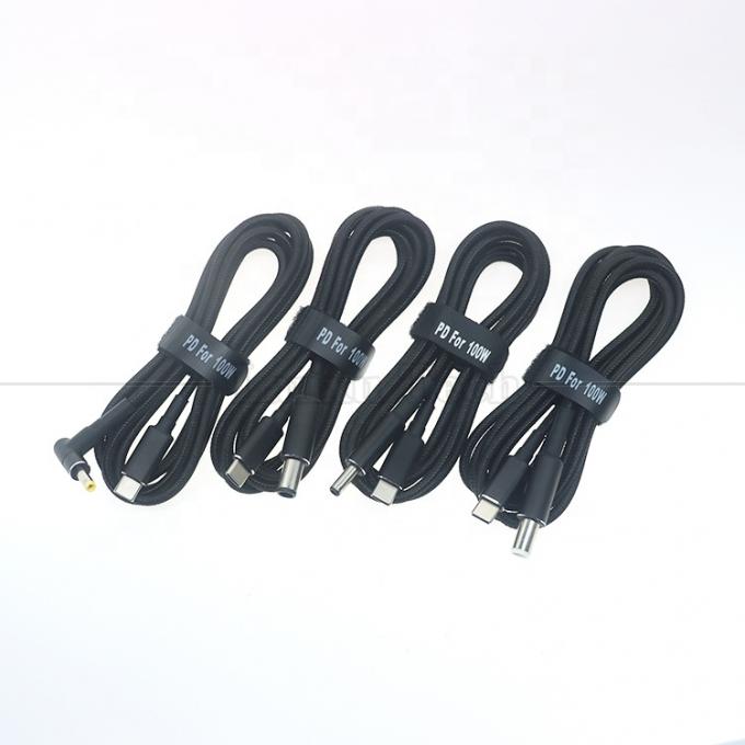 20V 5A 100W Dual E Mark Chip PD Carga USB Tipo C a DC Adaptador de cable de ordenador portátil para HP Asus Lenovo Dell 0