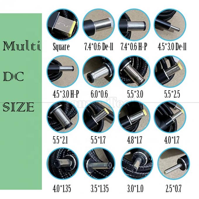 20V 5A 100W Dual E Mark Chip PD Carga USB Tipo C a DC Adaptador de cable de ordenador portátil para HP Asus Lenovo Dell 1