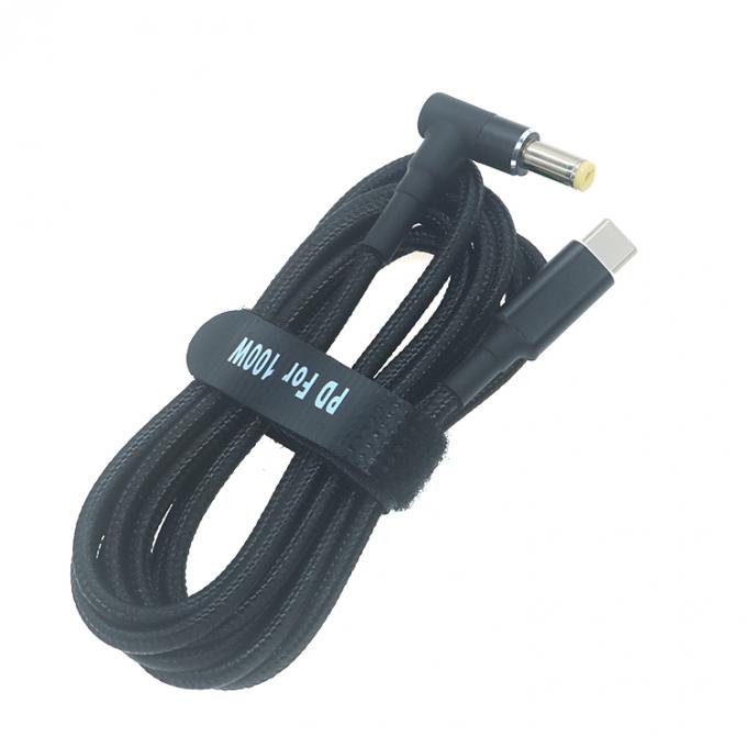 20V 5A 100W Dual E Mark Chip PD Carga USB Tipo C a DC Adaptador de cable de ordenador portátil para HP Asus Lenovo Dell 5