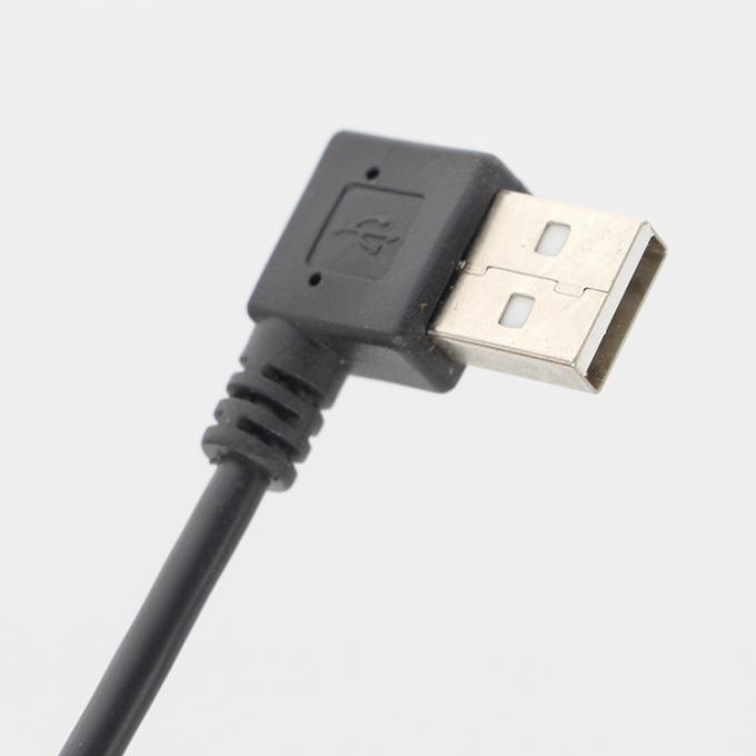Bloqueo de tornillo con ángulo recto de 90 grados Tipo A de panel masculino a femenino Montaje de cable de extensión USB 4