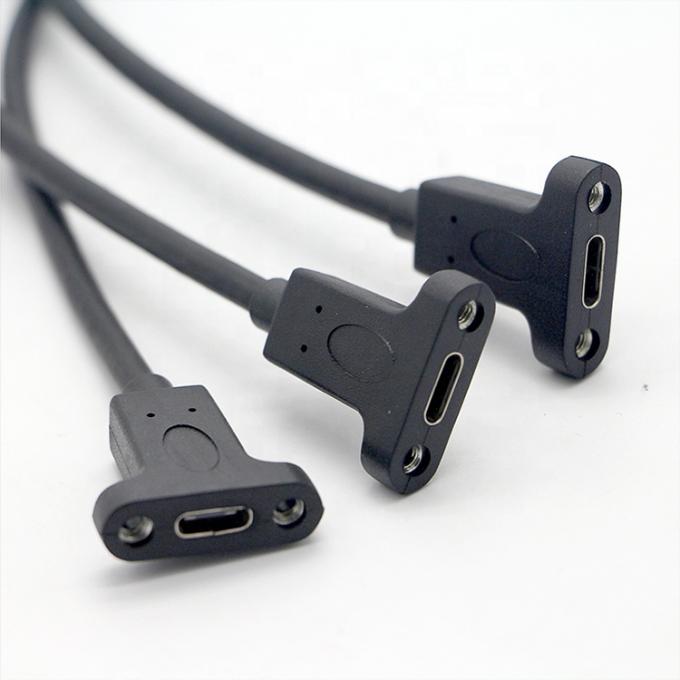 Cable de extensión de montaje de panel personalizado USB 3.0 A masculino a USB Tipo C 3.1 femenino 3