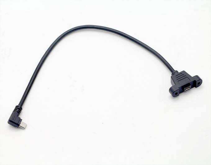 CUSTOM 0.3M 1M 90 grados hacia arriba hacia abajo ángulo izquierdo derecho tornillo micro panel montaje cable de extensión USB 1