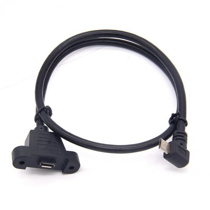CUSTOM 0.3M 1M 90 grados hacia arriba hacia abajo ángulo izquierdo derecho tornillo micro panel montaje cable de extensión USB 6