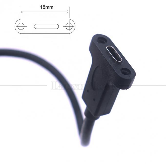 Personalización USB3.1 Gen2 Cerradura de tornillo de perno USB Tipo C 3.1 Panel de montaje de cable de extensión 4