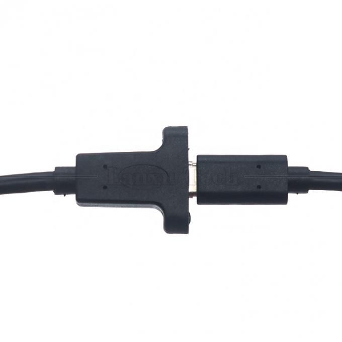 Personalización USB3.1 Gen2 Cerradura de tornillo de perno USB Tipo C 3.1 Panel de montaje de cable de extensión 6