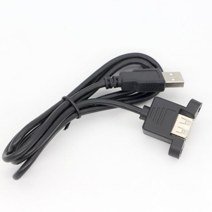 1ft 3ft 10ft Cerradura de tornillo del macho al panel de montaje de la mujer USB 2.0 Tipo A cable de extensión 6
