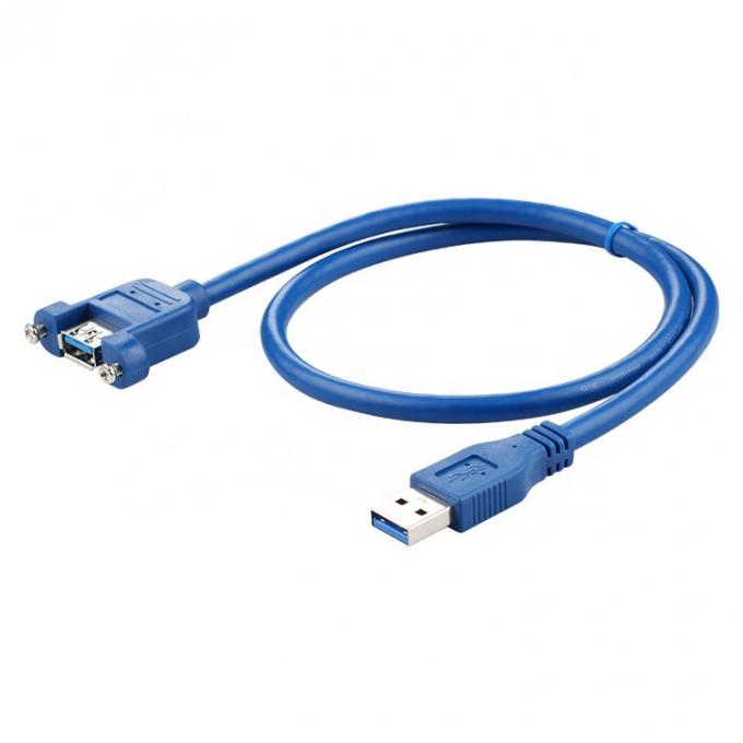 Datos de alta velocidad 5Gbps USB 3.0 Tipo A de panel de montaje masculino a femenino Cable de extensión USB 3.0 1