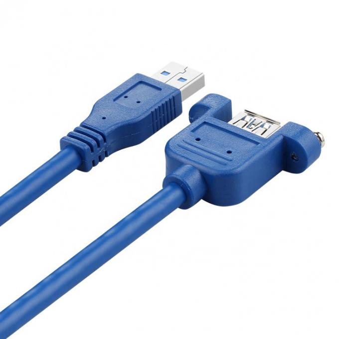 Datos de alta velocidad 5Gbps USB 3.0 Tipo A de panel de montaje masculino a femenino Cable de extensión USB 3.0 3