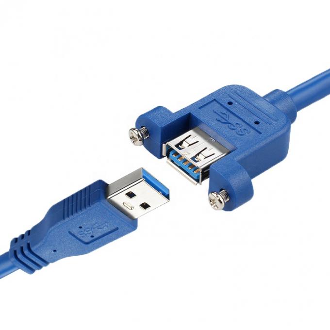 Datos de alta velocidad 5Gbps USB 3.0 Tipo A de panel de montaje masculino a femenino Cable de extensión USB 3.0 5