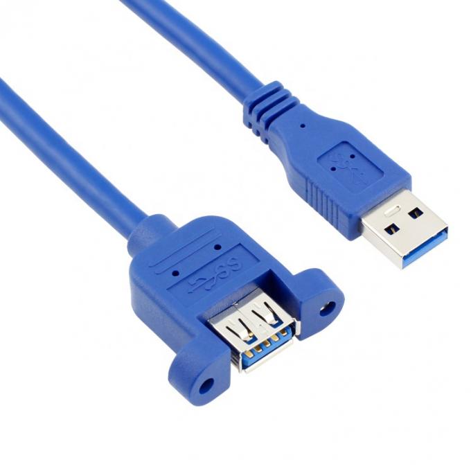 Datos de alta velocidad 5Gbps USB 3.0 Tipo A de panel de montaje masculino a femenino Cable de extensión USB 3.0 4