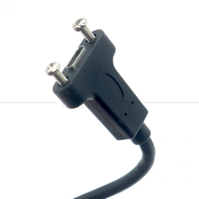 10Gbps 0,3m 1m Hombre a mujer Tipo C 3.1 Panel montado Cerradura de tornillo Agujero de bloqueo Cable de extensión USB 6