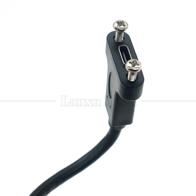10Gbps 0,3m 1m Hombre a mujer Tipo C 3.1 Panel montado Cerradura de tornillo Agujero de bloqueo Cable de extensión USB 5